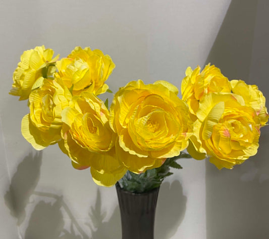 SE6048-YEL - 18" Ranunculus Bush